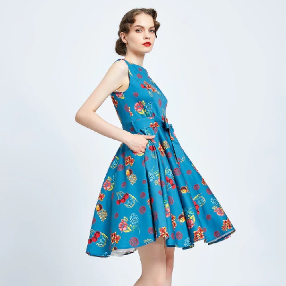 MISS LULO "RUBY" CHERRY FLORAL 3X